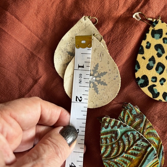 Handcrafted Teardrop Earring Collection - Multicolor Pattern Designs - Picture 5 of 5